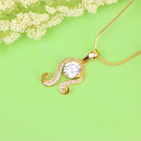 "Rose Gold Leo Zodiac Pendant with Sparkling CZ Centerpiece, XPPT1541 - Picture 2 of 13